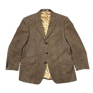 Vintage Magee Donegal Tweed Herringbone Brown 3 Btn Blazer Jacket Mens 42